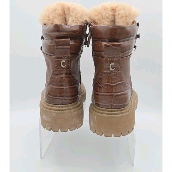 Circus By Sam Eldenman Flora Brown/Snake Print Lug Sole Hiker Boots Size 8.5 - Picture 8 of 9